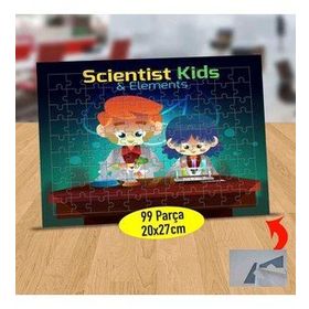 147543873 Labaratuvarda Deney Yapan Çocuklar 99 Parça Puzzle Yapboz Tablo