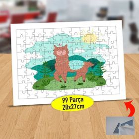 147868202 Güzel Havada Gülen Lama 99 Parça Puzzle Yapboz Tablo