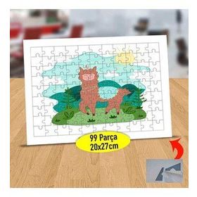 147868202 Güzel Havada Gülen Lama 99 Parça Puzzle Yapboz Tablo
