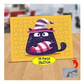 147914437 Şeker Tutan Sevimli Kedi 99 Parça Puzzle Yapboz Tablo