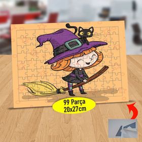 147938487 Küçük Uçan Süpürgeli Cadı 99 Parça Puzzle Yapboz Tablo