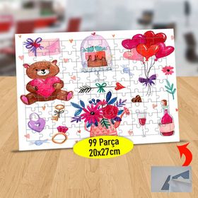 148043699 Sevgili Hediyeleri 99 Parça Puzzle Yapboz Tablo