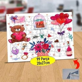 148043699 Sevgili Hediyeleri 99 Parça Puzzle Yapboz Tablo