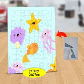 148121981 Pırıltılı Deniz Canlıları 99 Parça Puzzle Yapboz Tablo