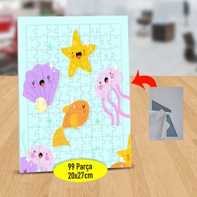 148121981 Pırıltılı Deniz Canlıları 99 Parça Puzzle Yapboz Tablo