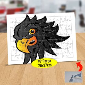 14820 Siyah Tüylü Şahin Kuş Türü 99 Parça Puzzle Yapboz Tablo