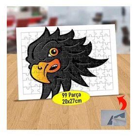 14820 Siyah Tüylü Şahin Kuş Türü 99 Parça Puzzle Yapboz Tablo