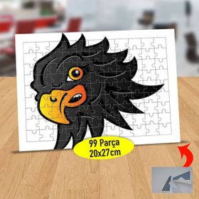 14820 Siyah Tüylü Şahin Kuş Türü 99 Parça Puzzle Yapboz Tablo