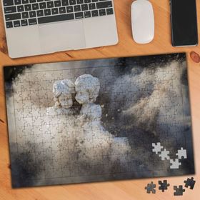 1488 Savaş Ortasında Kalan Çocuklar Heykel 240 Parça Puzzle Yapboz