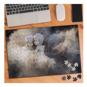 1488 Savaş Ortasında Kalan Çocuklar Heykel 240 Parça Puzzle Yapboz