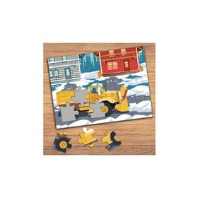 148921 Kar Küreme Aracı Çocuklara Özel Puzzle Yapboz Tablo