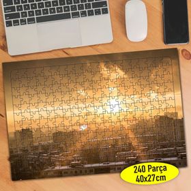 14952 Ukrayna Gün Batımı Şehir Manzarası 240 Parça Puzzle Yapboz