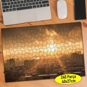 14952 Ukrayna Gün Batımı Şehir Manzarası 240 Parça Puzzle Yapboz
