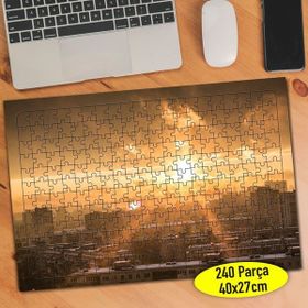 14952 Ukrayna Gün Batımı Şehir Manzarası 240 Parça Puzzle Yapboz