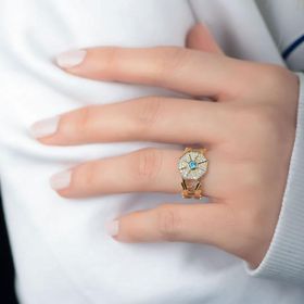 14k Altın Taşlı Elegance Yüzük