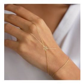 14k Altın Yıldızlı Şahmeran Bileklik