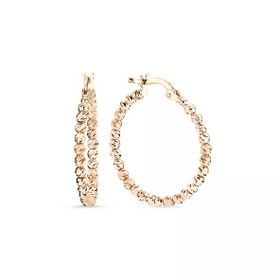 14k Rose Altın Tek Sıra Dorika Küpe