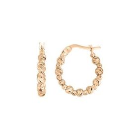 14k Rose Altın Tek Sıra Dorika Küpe
