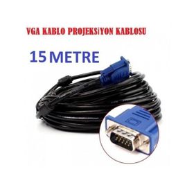 15 m Monitör Projeksiyon VGA Kablo