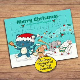 151 Christmas Yılbaşı Eğlencesi 24 Parça Çocuklara Özel Yapboz Tablo