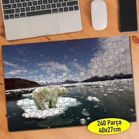 15175086 Küresel Isınma Kutup Ayısı 240 Parça Puzzle Yapboz