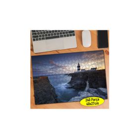 15243 Gün Batımı Deniz Feneri Manzarası 240 Parça Puzzle Yapboz