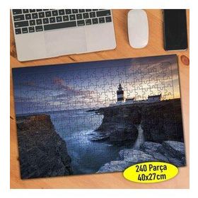 15243 Gün Batımı Deniz Feneri Manzarası 240 Parça Puzzle Yapboz