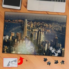 153 Havadan Şehir Görüntüsü Gökdelen 240 Parça Puzzle Yapboz Tablo