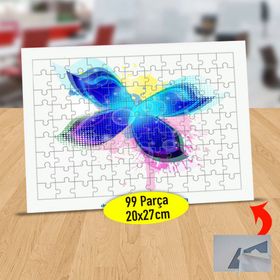 153 Sıçrama Efektli Çiçek Yaprağı 99 Parça Puzzle Yapboz Tablo
