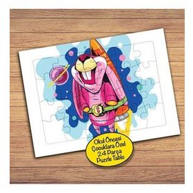 153PZ Uzaya Fırlatılan Tavşan Çocuklara Özel Puzzle Yapboz Tablo