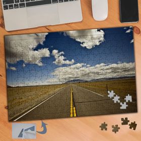 154 Uzun Yol ve Berrak Gökyüzü 240 Parça Puzzle Yapboz Tablo
