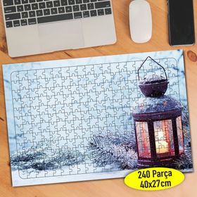 156011948 Kar Altında Gaz Lambası 240 Parça Puzzle Yapboz