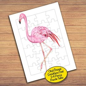 15697 Filamingo Uzun Bacaklı Kuş Çocuklara Özel Puzzle Yapboz Tablo