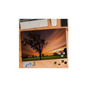157 Gökyüzü Ağaç Silüeti Manzarası 240 Parça Puzzle Yapboz Tablo