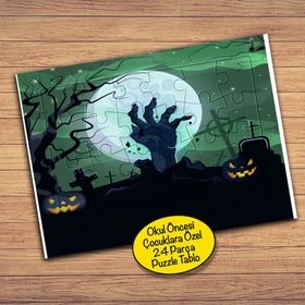 15964 Halloween Cadılar Bayramı 24 Parça Çocuklara Özel Yapboz Tablo