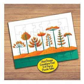 15PZ Şekilli Ağaç Kavramı Çocuklara Özel Puzzle Yapboz Tablo