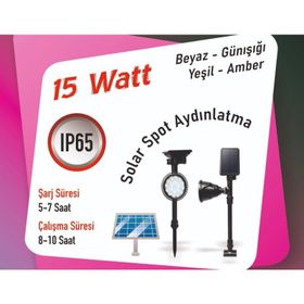 15w Solar Led Spot Aydınlatma
