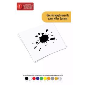 15x15 cm Çamur Sıçraması Araba Laptop Duvar Folyo Sticker