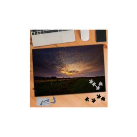 160 Arazide Gün Batımı Manzarası 240 Parça Puzzle Yapboz Tablo