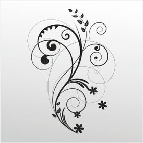 160 cm Çiçek Desen Folyo Sticker