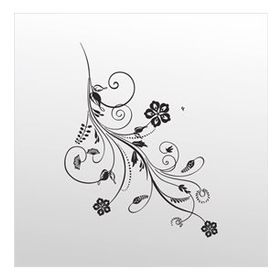 160 cm Çiçek Deseni Folyo Sticker