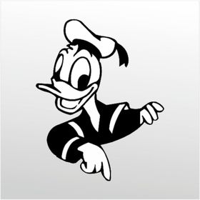 160 cm Daffy Duck Folyo Sticker