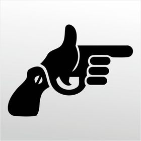 160 cm El Silahı Folyo Sticker