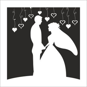 160 cm Gelin Damat Folyo Sticker