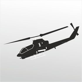 160 cm Helikopter Folyo Sticker
