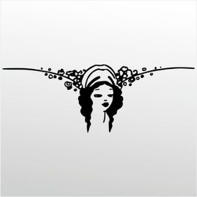 160 cm Kadın Taçlı Folyo Sticker