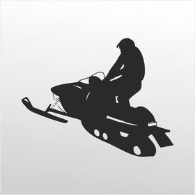 160 cm Motorlu Kızak Folyo Sticker