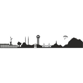 160 cm Tokat Şehri Silueti Folyo Sticker