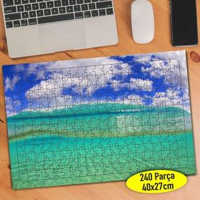 160216 Mavi Okyanus ve Gökyüzü Manzarası 240 Parça Puzzle Yapboz