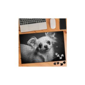 1626948 Tüylü Çivava Siyah Beyaz 240 Parça Puzzle Yapboz